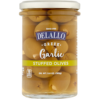 DeLallo Greek Garlic Stuffed Olives, 5.8 Ounce