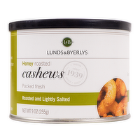 L&B Honey Roasted Cashews, 9 Ounce