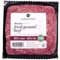 L&B Fresh 80% Lean Premium Ground Beef, 16 Ounce