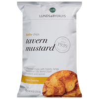 L&B Tavern Mustard Kettle Chips, 8 Ounce