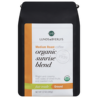 L&B Organic Ground Sunrise Blend Coffee, 12 Ounce