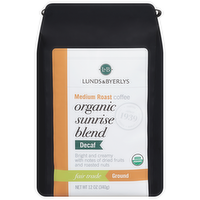 L&B Organic Ground Decaf Sunrise Blend Coffee, 12 Ounce