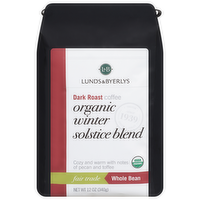 L&B Organic Whole Bean Winter Solstice Blend Coffee, 12 Ounce