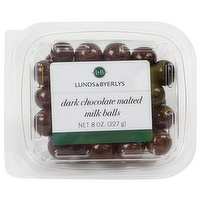 L&B Dark Chocolate Malted Milk Balls, 8 Ounce