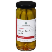 L&B Hot Pickled Okra, 7.25 Ounce