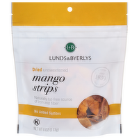 L&B Dried Unsweetened Mango Strips, 4 Ounce