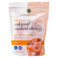 L&B Colossal Cooked Shrimp Tail On 16-20 CT, 16 Ounce