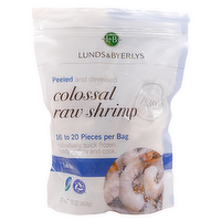 L&B Colossal Peeled & Deveined Raw Shrimp Tail On 16-20 CT, 16 Ounce