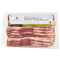 L&B Uncured Thick-Cut Hickory Smoked Bacon, 12 Ounce