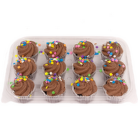 L&B Mini Chocolate Cupcakes, 12 Each