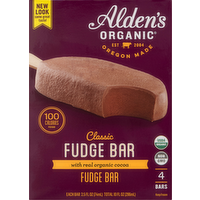 Alden's Organic Chocolate Fudge Frozen Dessert Bars, 4 Each