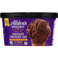 Alden's Organic Chocolate Chocolate Chip Ice Cream, 48 Ounce