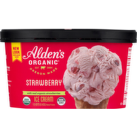Alden's Organic Strawberry Ice Cream, 48 Ounce