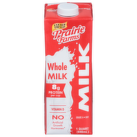Prairie Farms Whole Milk, 1 Quart