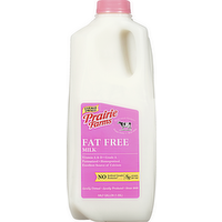 Prairie Farms Fat Free Milk, 0.5 Gallon