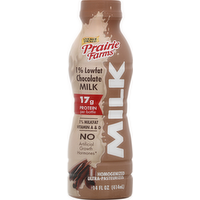 Prairie Farms 1% Lowfat Chocolate Milk Single, 14 Ounce