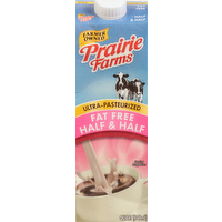 Prairie Farms Ultra-Pasteurized Fat Free Half & Half, 32 Ounce