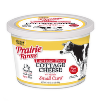 Prairie Farms Lactose Free 4% Small Curd Cottage Cheese, 16 Ounce
