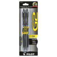 Pilot G2 Retractable Fine Point Black Gel Ink Rollerball Pens, 2 Each