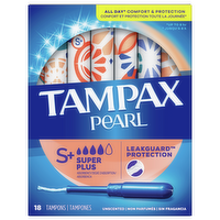 Tampax Pearl Super Plus Tampons, 18 Each