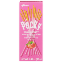 Glico Pocky Strawberry Cream Covered Biscuit Sticks, 1.41 Ounce