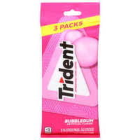 Trident Bubblegum Sugar Free Gum, 3 Each