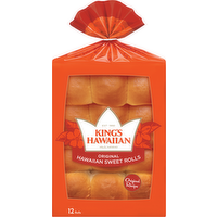 King's Hawaiian Original Hawaiian Sweet Rolls, 12 Each