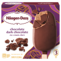 Haagen-Dazs Chocolate Dark Chocolate Ice Cream Bars, 3 Each