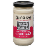 La Famiglia DelGrosso Aunt Linda's Classic Alfredo Pasta Sauce, 15 Ounce