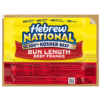 Hebrew National Bun Length Beef Franks, 12 Ounce