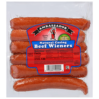 Ambassador Natural Casing Beef Wieners, 9.75 Ounce