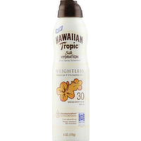 Hawaiian Tropic Silk Hydration SPF 30 Weightless Clear Sunscreen Spray, 6 Ounce