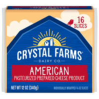 Crystal Farms American Cheese Singles, 12 Ounce