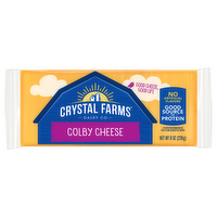 Crystal Farms Colby Cheese Brick, 8 Ounce