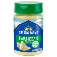 Crystal Farms Grated Parmesan Cheese Shaker, 3 Ounce