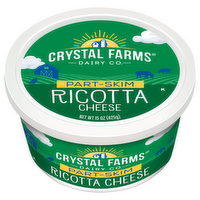 Crystal Farms Part-Skim Ricotta Cheese, 15 Ounce