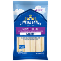 Crystal Farms Light Wisconsin Mozzarella String Cheese, 12 Each