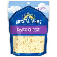 Crystal Farms Shredded Swiss Cheese, 6 Ounce