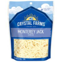 Crystal Farms Shredded Wisconsin Monterey Jack Cheese, 8 Ounce