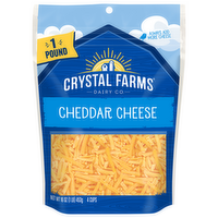 Crystal Farms Shredded Cheddar Cheese, 16 Ounce