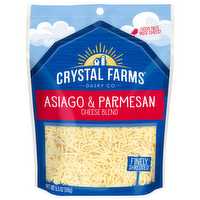 Crystal Farms Finely Shredded Asiago & Parmesan Cheese Blend, 5.5 Ounce