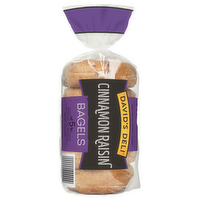 David's Deli Cinnamon Raisin Bagels, 5 Each