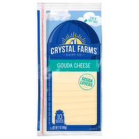 Crystal Farms Gouda Cheese Slices, 7 Ounce
