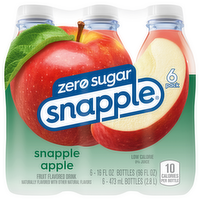 Snapple Zero Sugar Snapple Apple Fruit Drink, 6 Each