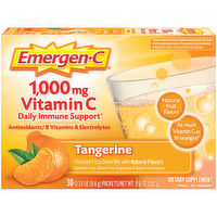 Emergen-C Immune Support Tangerine Drink Mix with 1000mg Vitamin C Dietary Supplement, 30 Each