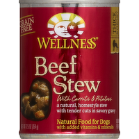 Wellness Grain Free Beef Stew Canned Dog Food, 12.5 Ounce