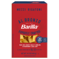 Barilla Al Bronzo Mezzi Rigatoni Pasta, 14.1 Ounce