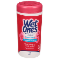 Wet Ones Antibacterial Hand Wipes Fresh Scent, 40 Each