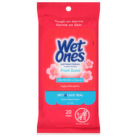 Wet Ones Antibacterial Hand Wipes Fresh Scent Travel Pack, 20 Each