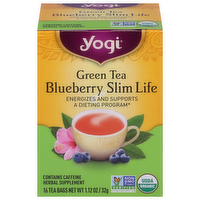 Yogi Organic Blueberry Slim Life Green Tea, 16 Each